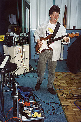 DAN IN THE STUDIO RECORDING THE CD - 2000